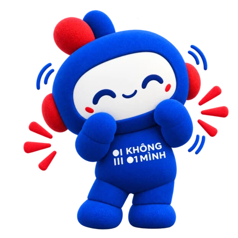 Linh vật 01M cười tươi